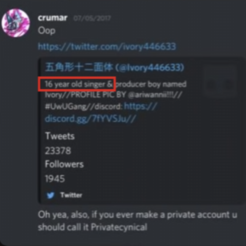!! Ivory stated to Pyrocynical that he was 16 [1] !!.png